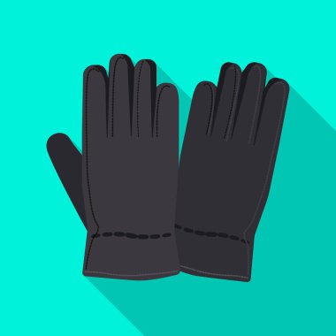 Eldiven ve kış sembolü yalıtılmış nesne. Hisse senedi için eldiven ve ekipman vektör simge topluluğu.