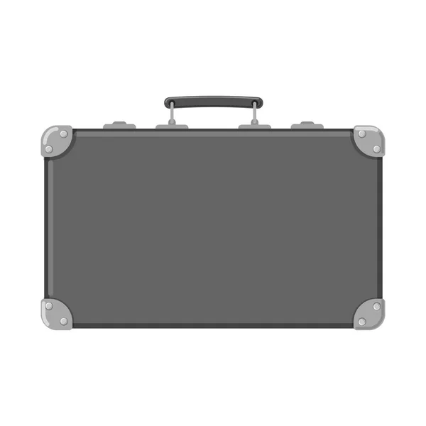 Objet isolé de la valise et du logo des bagages. Collecte de valises et illustration vectorielle du stock de voyage . — Image vectorielle