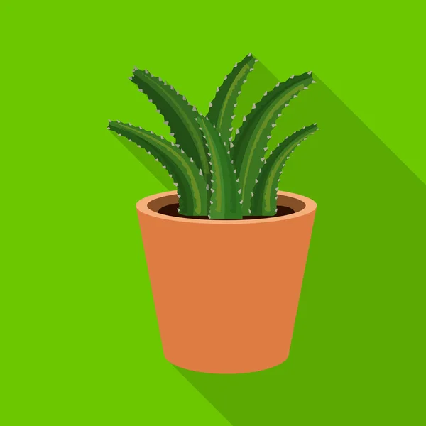 Векторный дизайн кактуса и логотипа горшка. Набор векторных значков кактусов и кактусов на складе . — стоковый вектор