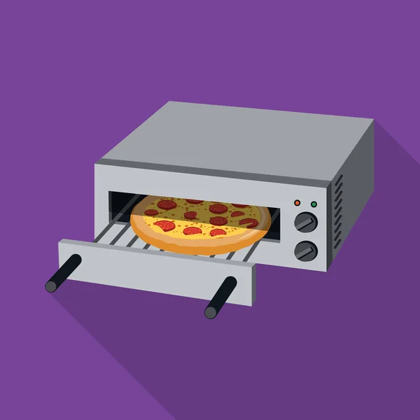 Ilustracja wektorowa znaku pizza i jedzenie. Kolekcja pizza i Włochy Stockowa ilustracja wektorowa. — Wektor stockowy