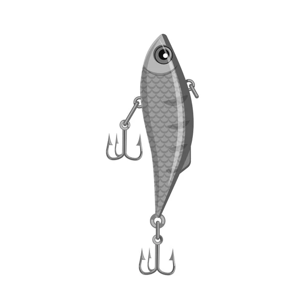 Vektorová design ryb a rybaření logo. Sada ryb a vybavení vektorové ikony pro stock. — Stockový vektor