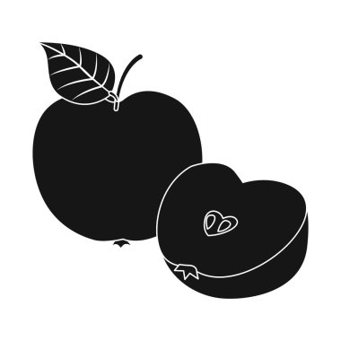 Sebze ve meyve logo vektör tasarımı. Hisse senedi için sebze ve vejeteryan vektör simge kümesi.