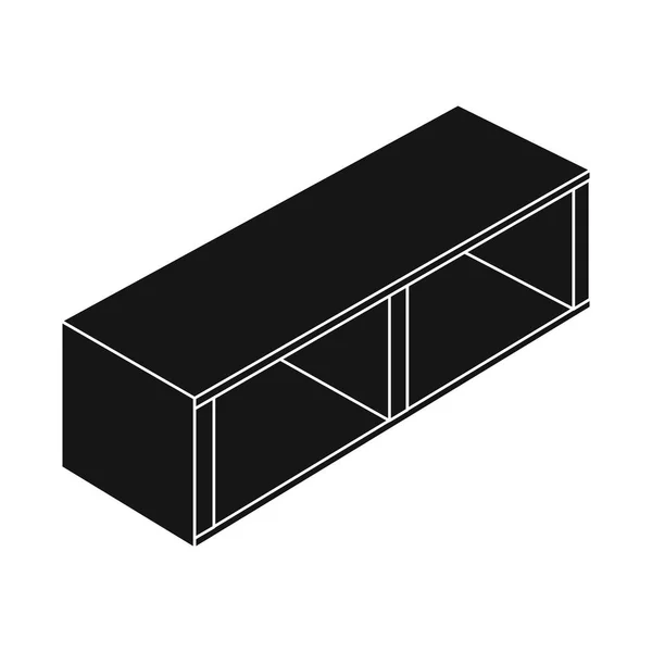 Geïsoleerde object van slaapkamer en kamer logo. Aantal slaapkamer en meubelen voorraad vectorillustratie. — Stockvector