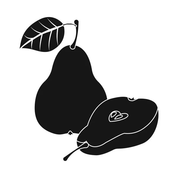 Objeto aislado de logotipo de frutas y verduras. Colección de vegetales y vegetarianos símbolo de stock para la web . — Archivo Imágenes Vectoriales