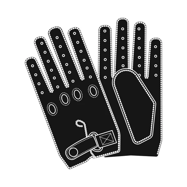 Vektor-Illustration von Handschuh und Winterzeichen. Sammlung von Handschuhen und Ausrüstung Lagersymbol für Web. — Stockvektor