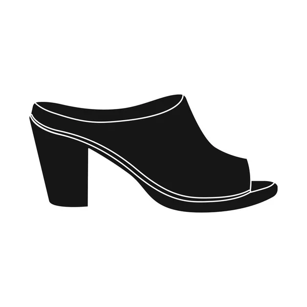 Vectorillustratie van schoeisel en vrouw pictogram. Set van schoeisel en voet vector pictogram voor voorraad. — Stockvector