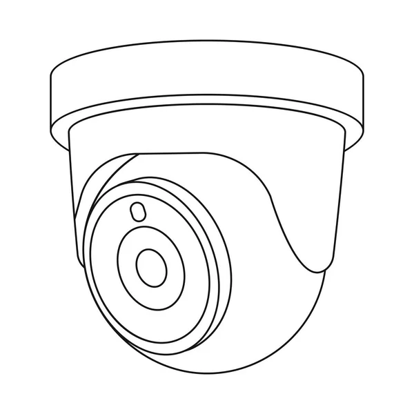 Векторный дизайн видеонаблюдения и значка камеры. Набор видеонаблюдения и системный символ запаса для интернета . — стоковый вектор