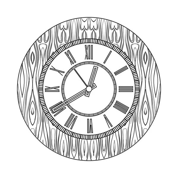 Vector illustration of clock and time sign. Collection of clock and circle vector icon for stock. — Stock Vector