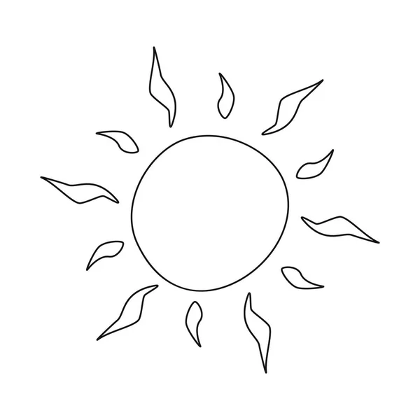 Objet isolé du logo météo et climatique. Collection d'illustrations vectorielles des conditions météorologiques et des nuages . — Image vectorielle