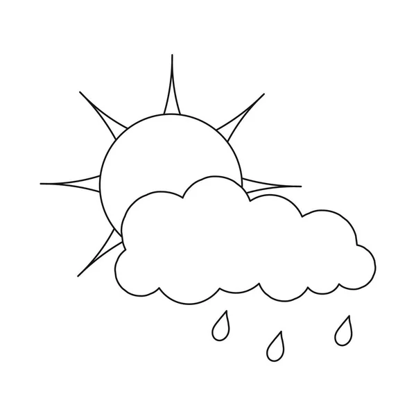Illustrazione vettoriale del clima e del simbolo climatico. Raccolta dell'illustrazione vettoriale del meteo e del cloud stock . — Vettoriale Stock