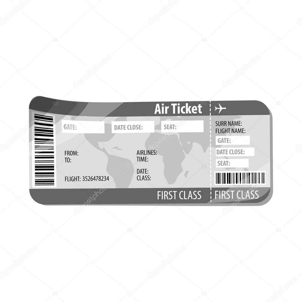 Vector design of ticket and admission icon. Collection of ticket and event stock vector illustration.