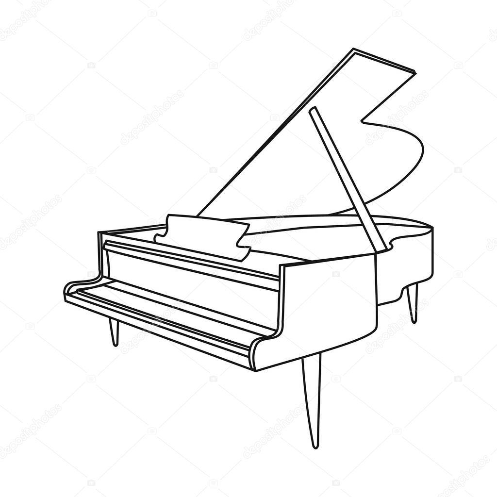 Isolated object of music and tune logo. Set of music and tool stock symbol for web.