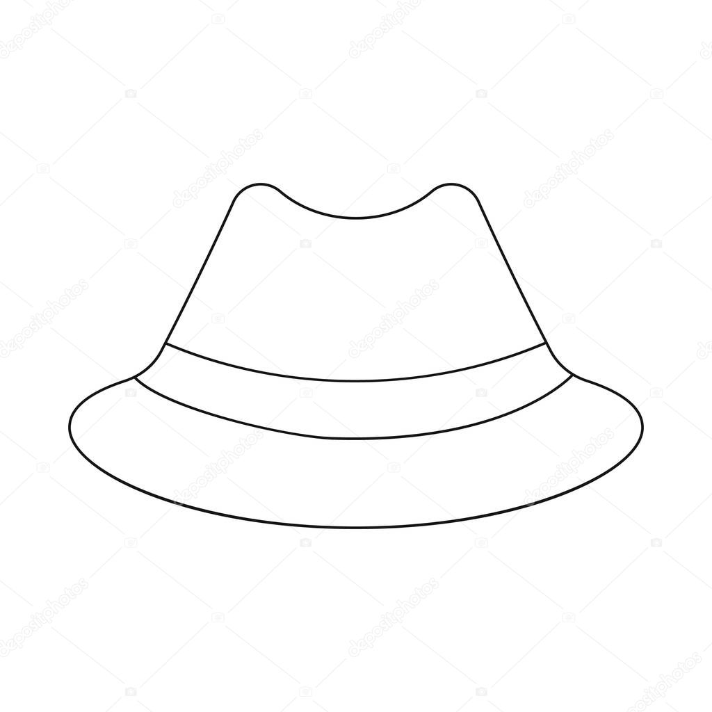 Isolated object of headgear and cap logo. Collection of headgear and accessory vector icon for stock.