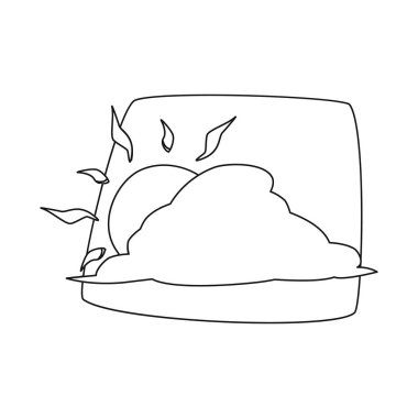 Hava ve İklim simge vektör tasarımı. Hava ve bulut hisse senedi vektör çizim topluluğu.