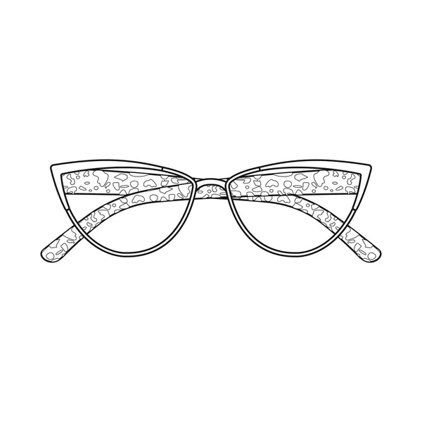 Design vettoriale di occhiali e simbolo della cornice. Collezione di occhiali e accessori stock illustrazione vettoriale . — Vettoriale Stock