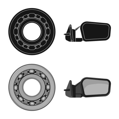 Tasarım otomatik vektör ve işareti bölüm. Hisse senedi için oto, araba vektör simge kümesi.