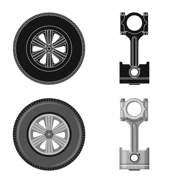 Illustrazione vettoriale del logo auto e parte. Raccolta di auto e auto stock vettoriale illustrazione . — Vettoriale Stock