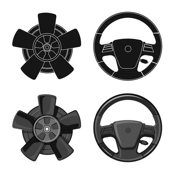 Illustrazione vettoriale del logo auto e parte. Set di auto e auto stock simbolo per il web . — Vettoriale Stock