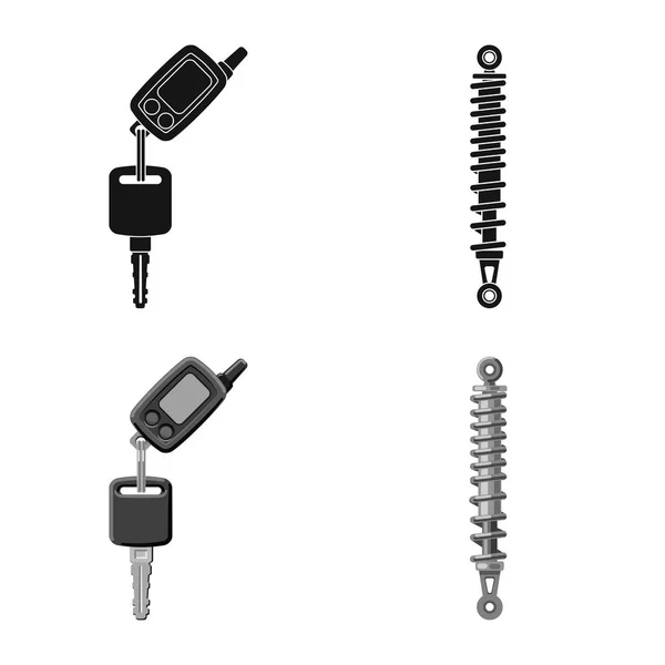 Objeto aislado de signo automático y parcial. Conjunto de auto y coche icono vectorial para stock . — Archivo Imágenes Vectoriales