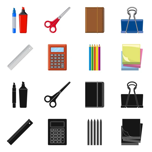 Isolated object of office and supply icon. Set of office and school stock vector illustration. — Stock Vector