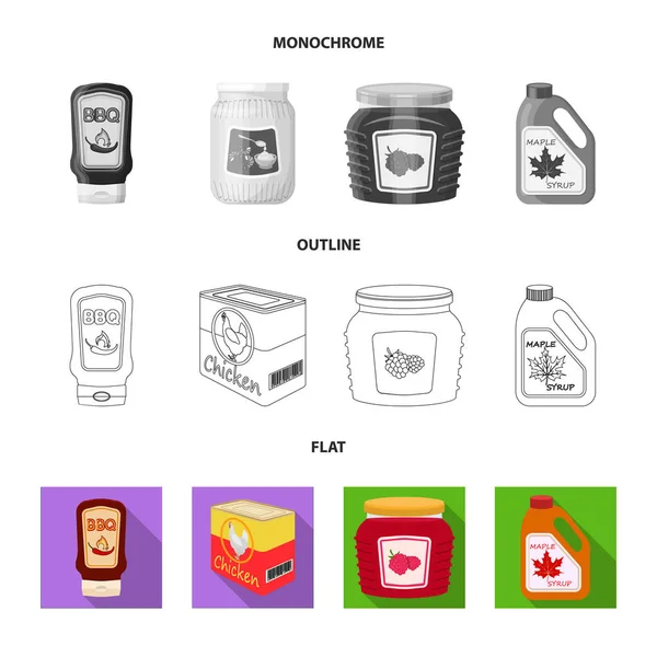 罐头和食物标志的向量例证。网络的 can 和包装股票符号集. — 图库矢量图片