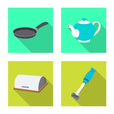 Mutfak ve yemek logo vektör Illustration. Hisse senedi için mutfak ve cihazı vektör simge topluluğu.