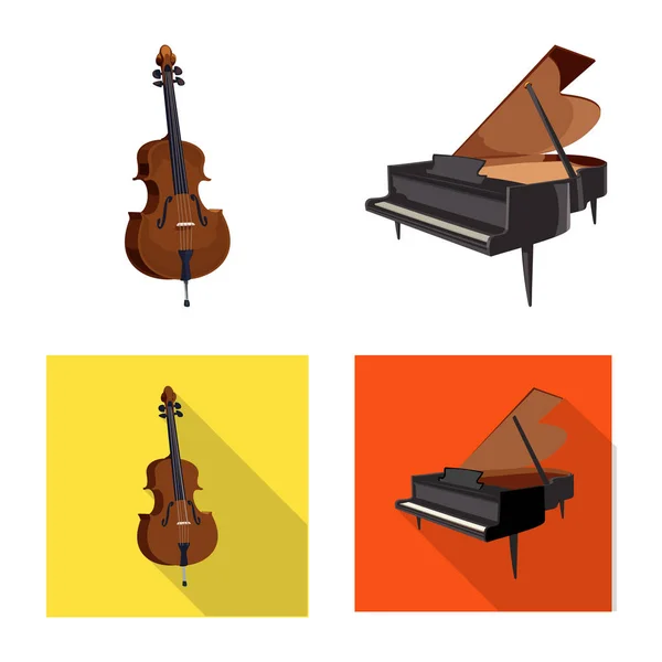 Векторна ілюстрація музики та символ мелодії. Набір музики та інструментів Векторна піктограма для запасів . — стоковий вектор