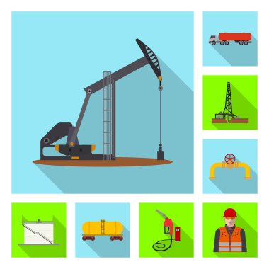 Petrol ve gaz işareti yalıtılmış nesne. Web için petrol ve benzin hisse senedi simgesi kümesi.