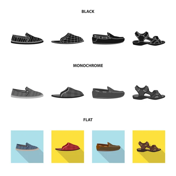 Vektoros illusztráció cipő és lábbeli szimbólum. A cipő és láb vektor stock illusztráció. — Stock Vector