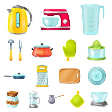 Tasarım mutfak ve aşçı işareti vektör. Mutfak ve cihaz hisse senedi vektör çizim topluluğu.