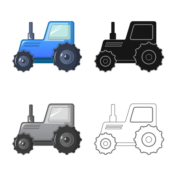 Diseño vectorial de la granja y la agricultura icono. Conjunto de icono de vector de granja y planta para stock . — Vector de stock
