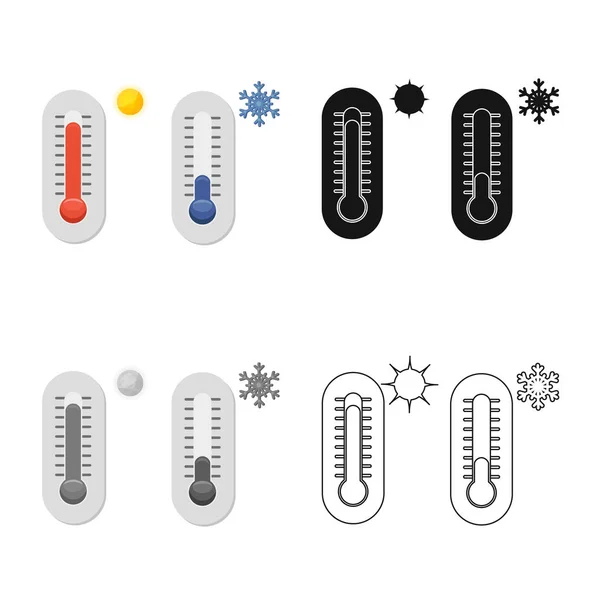 Objet isolé de l'icône météo et climatique. Ensemble d'icônes vectorielles météo et nuage pour stock . — Image vectorielle