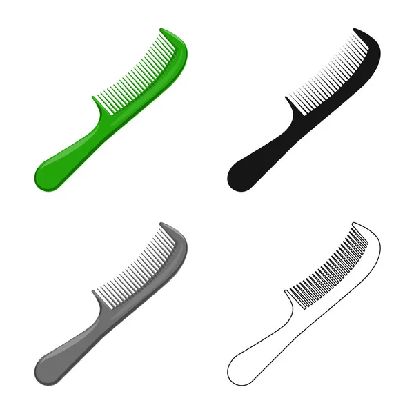 Ilustração vetorial de escova e logotipo do cabelo. Conjunto de escova e escova de cabelo símbolo de estoque para web . — Vetor de Stock