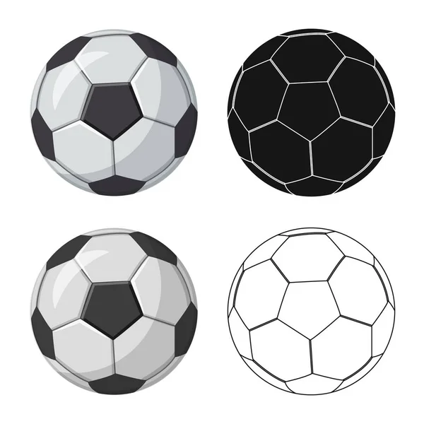 Illustration vectorielle du symbole du soccer et de l'équipement. Collection de symbole de stock de soccer et tournoi pour le web . — Image vectorielle