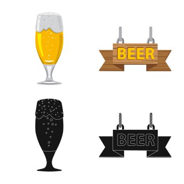 Bar ve pub simge vektör tasarımı. Pub ve hisse senedi için iç vektör simge kümesi.