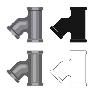 Boru ve tüp işareti tasarımını vektör. Hisse senedi için boru ve boru hattı vektör simge kümesi.