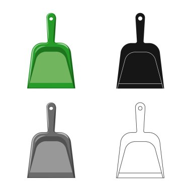 Temizlik ve servis işareti vektör tasarımı. Hisse senedi için temizlik ve ev vektör simge kümesi.