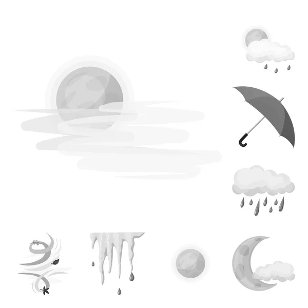 Vektorillustration des Wetters und des Klimasymbols. eine Reihe von Wetter- und Wolkenvektorillustrationen. — Stockvektor