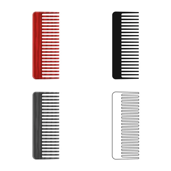 Objeto aislado de pincel y símbolo de cabello. Colección de cepillo y cepillo vector icono para stock . — Vector de stock