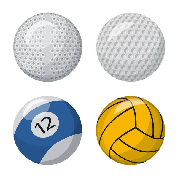 Illustration vectorielle du sport et symbole de balle. Ensemble d'icône vectorielle sport et athlétique pour stock . — Image vectorielle