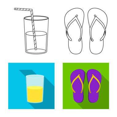 Ekipman ve yüzme işareti illüstrasyon vektör. Ekipman ve etkinlik hisse senedi vektör çizim.