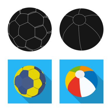 Spor ve top logo yalıtılmış nesne. Spor ve spor stok vektör çizim koleksiyonu.