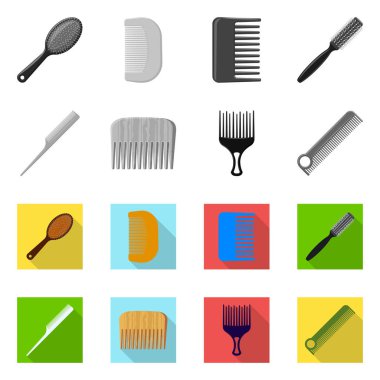 Fırça ve saç işareti vektör Illustration. Fırça ve saç fırçası hisse senedi simgesi için web topluluğu.