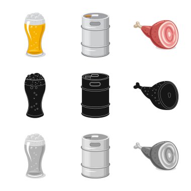 Yalıtılmış nesne üye bar ve pub. Pub ve iç hisse senedi vektör çizim.