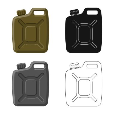 Petrol ve gaz işareti yalıtılmış nesne. Toplama petrol ve benzin vektör simge stok için.