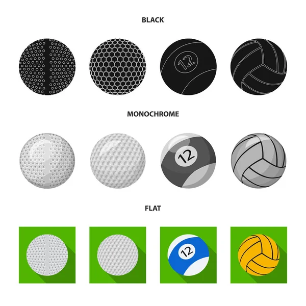 Conception vectorielle du sport et du symbole de balle. Collection de sport et de stock sportif symbole pour le web . — Image vectorielle