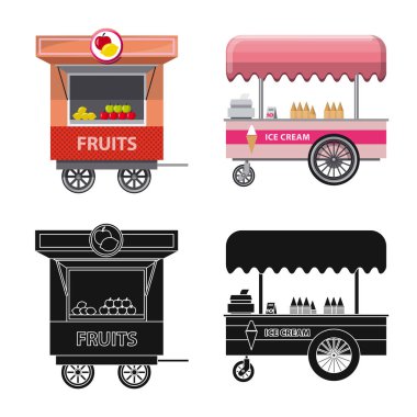 Piyasa ve dış işareti yalıtılmış nesne. Market ve gıda hisse senedi simgesi için web topluluğu.