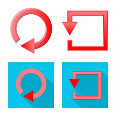 Öğe ve ok simgesi yalıtılmış nesne. Web için öğe ve yön hisse senedi simgesi kümesi.