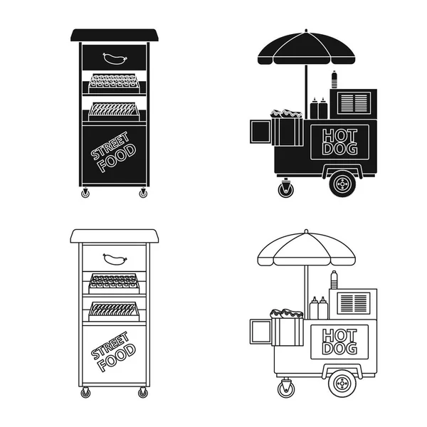 Isoliertes Objekt des Marktes und äußeres Zeichen. Illustration von Markt- und Nahrungsmittelvorräten. — Stockvektor