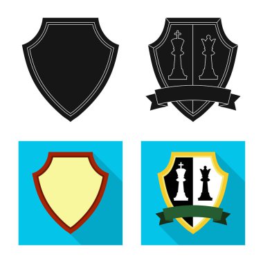 Amblem ve rozet işareti yalıtılmış nesne. Hisse senedi için amblem ve etiket vektör simge topluluğu.